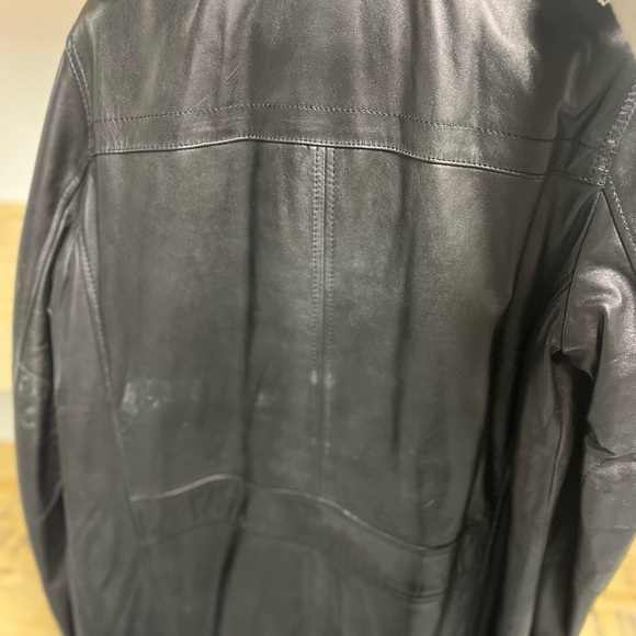 Men's Black Leather Jacket - Picture 5 of 7